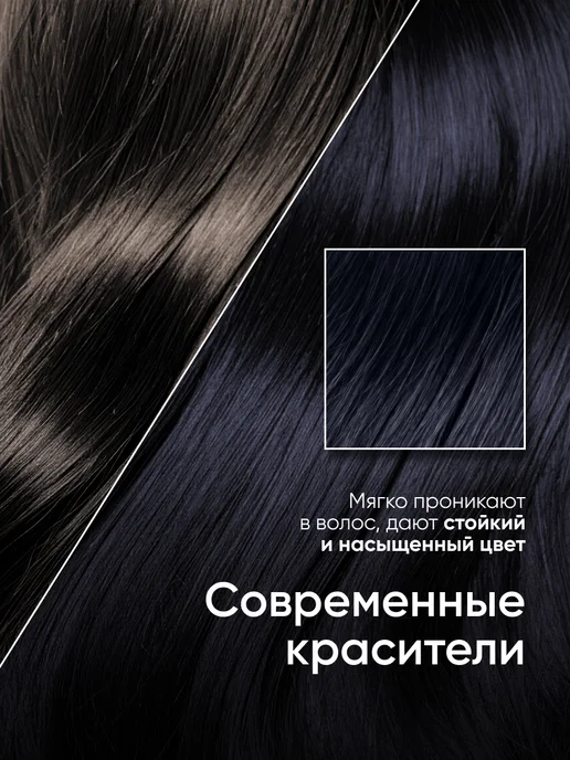 Fito cosmetic Стойкая крем краска для волос Fito Color 1.1 Иссиня-черный, черный, фото 5