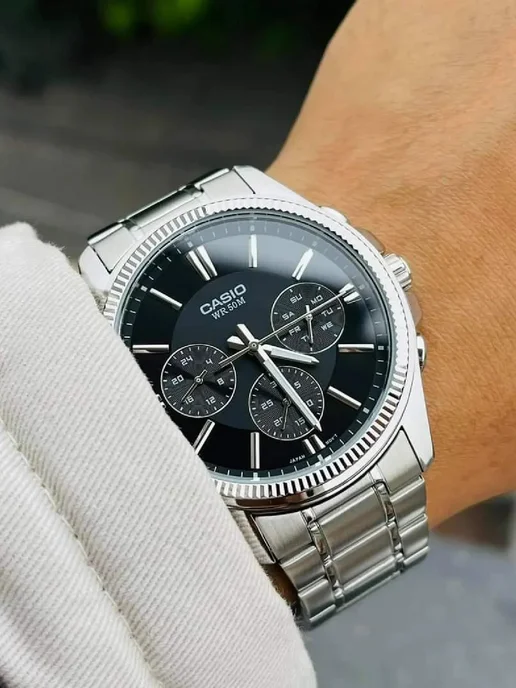 Casio Часы Collection MTP-1375D-1A, серый, фото 4