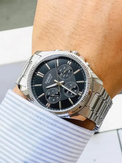 Casio Часы Collection MTP-1375D-1A, серый, фото 5