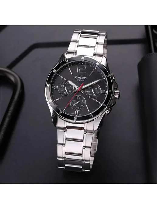 Casio Часы Collection MTP-1374D-1A, серый, фото 8