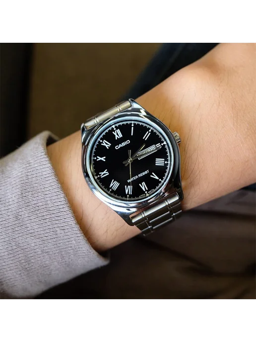 Casio Часы Collection MTP-V006D-1B, серый, фото 4