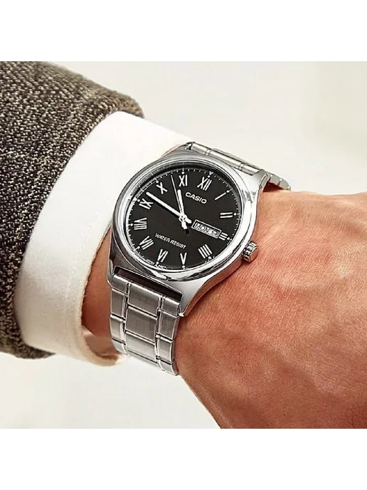 Casio Часы Collection MTP-V006D-1B, серый, фото 6