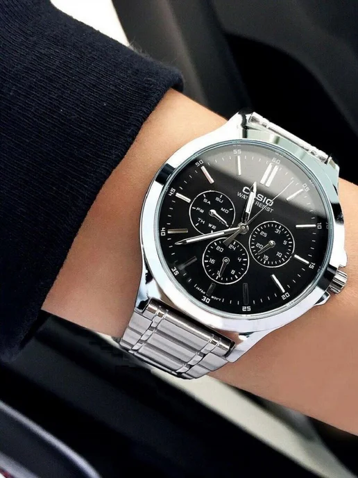 Casio Часы Collection MTP-V300D-1A, серый, фото 4