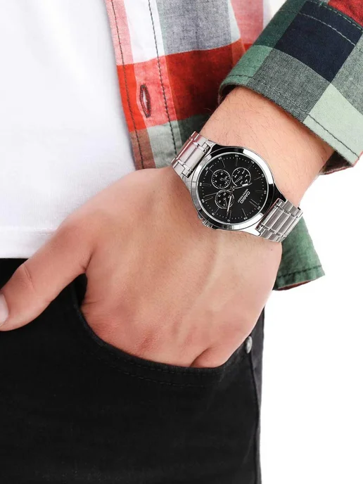 Casio Часы Collection MTP-V300D-1A, серый, фото 5
