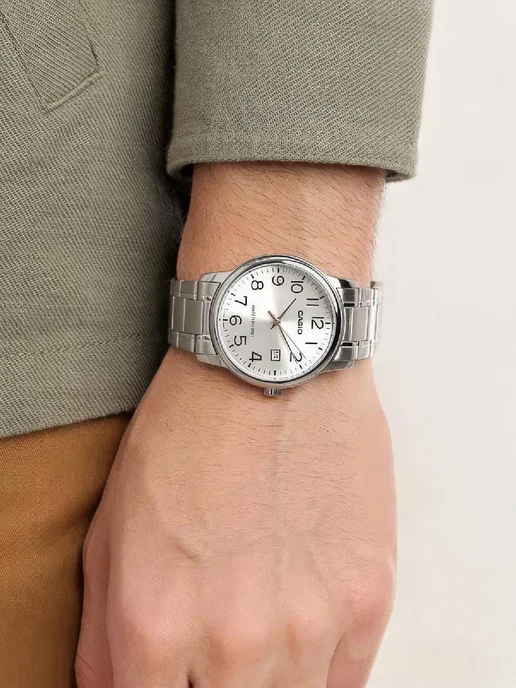 Casio Часы Collection MTP-V002D-7B, серый, фото 4