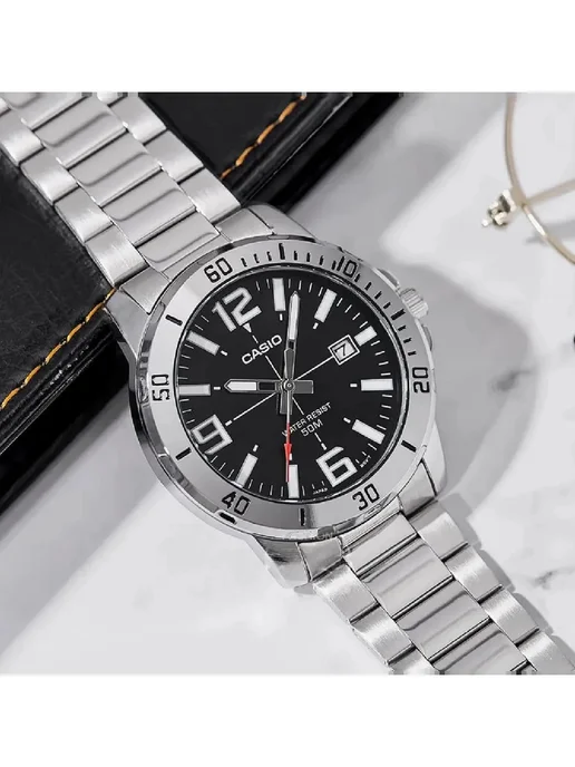 Casio Часы Collection MTP-VD01D-1B, серый, фото 7