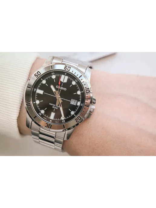 Casio Часы Collection MTP-VD01D-1E, серый, фото 5