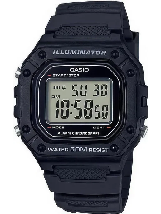Casio Часы Collection W-218H-1A, черный, фото 2