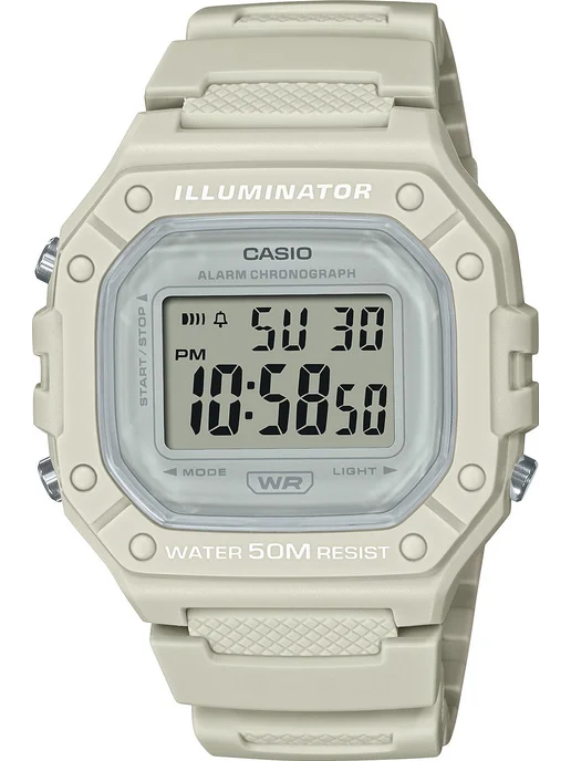 Casio Часы Collection W-218HC-8A, бежевый, фото 2