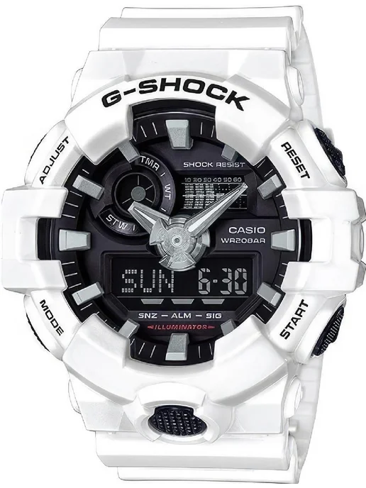Casio Часы G-Shock GA-700-7A, белый, фото 2