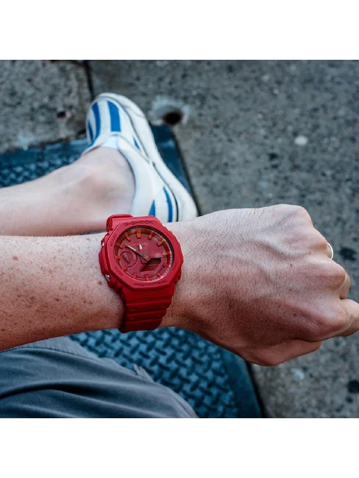 Casio Часы G-Shock GA-2100-4A, красный, фото 5
