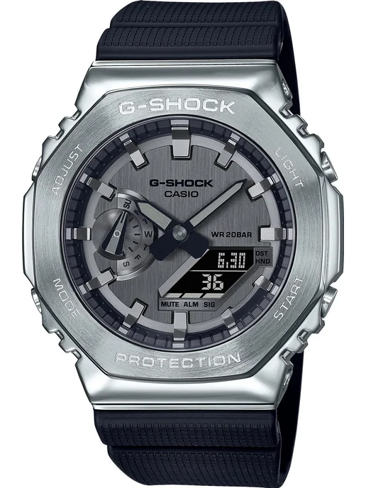 Casio Часы G-Shock GM-2100-1A, серый, фото 2