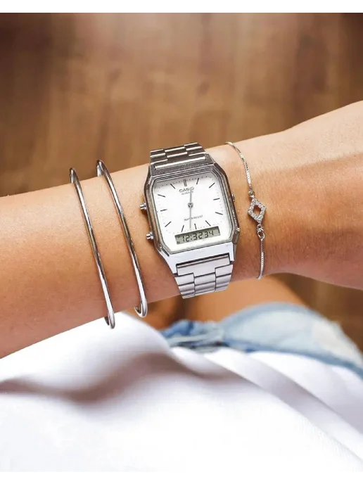 Casio Часы Vintage AQ-230A-7D, серый, фото 6