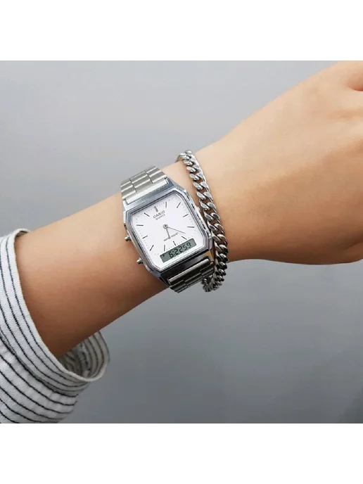 Casio Часы Vintage AQ-230A-7D, серый, фото 7