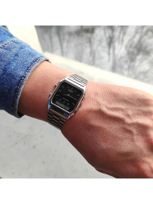 Casio Часы Vintage AQ-230A-1D, серый, фото 4