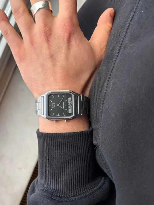 Casio Часы Vintage AQ-230A-1D, серый, фото 6