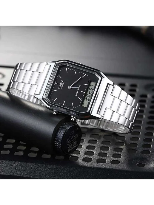 Casio Часы Vintage AQ-230A-1D, серый, фото 7