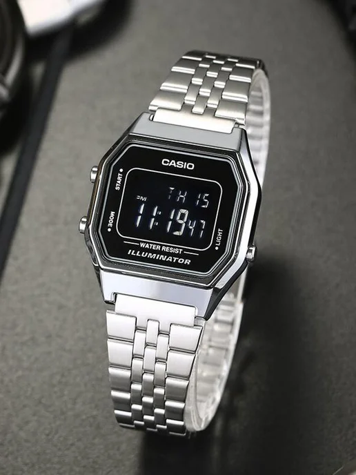 Casio Часы Vintage LA-680WA-1B, серый, фото 6