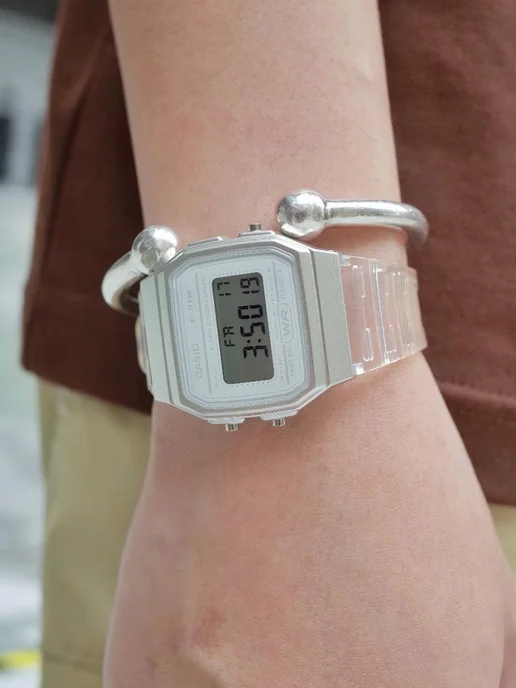 Casio Часы Vintage F-91WS-7E, серый, фото 4