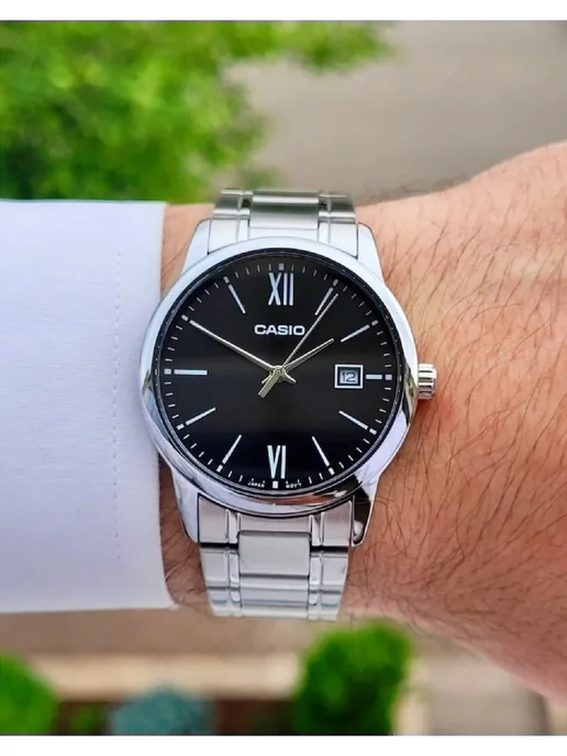 Casio Часы Collection MTP-V002D-1B3, серый, фото 4