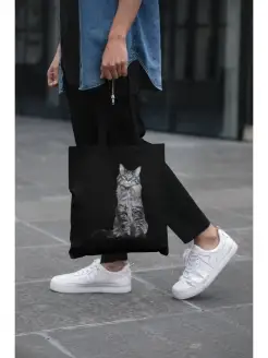 Сумка шоппер Кот, Кошка, Котенок, Мейн-кун (кошки) Aksisur/Shopper 75551245 купить за 289 ₽ в интернет-магазине Wildberries