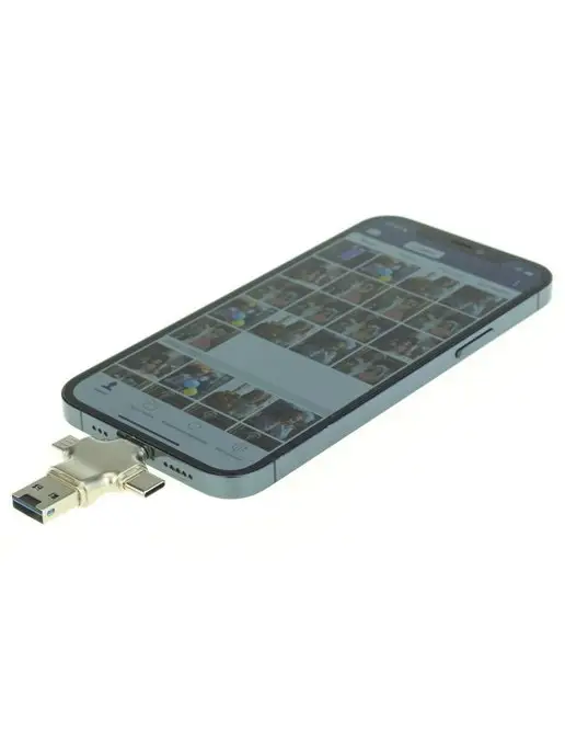 Dewang Картридер для iPhone CR43 Micro USB, Lightning, Type-C, серый, фото 4