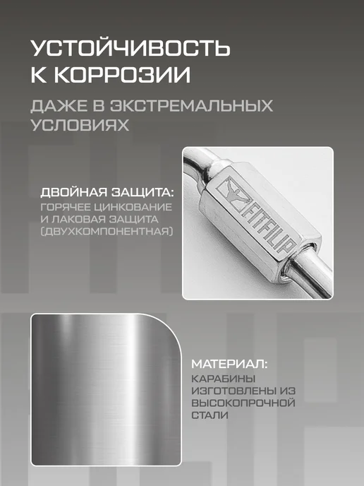FITFILIP Карабины треугольные с фиксатором замком 2 шт 5мм, 2 шт, фото 4