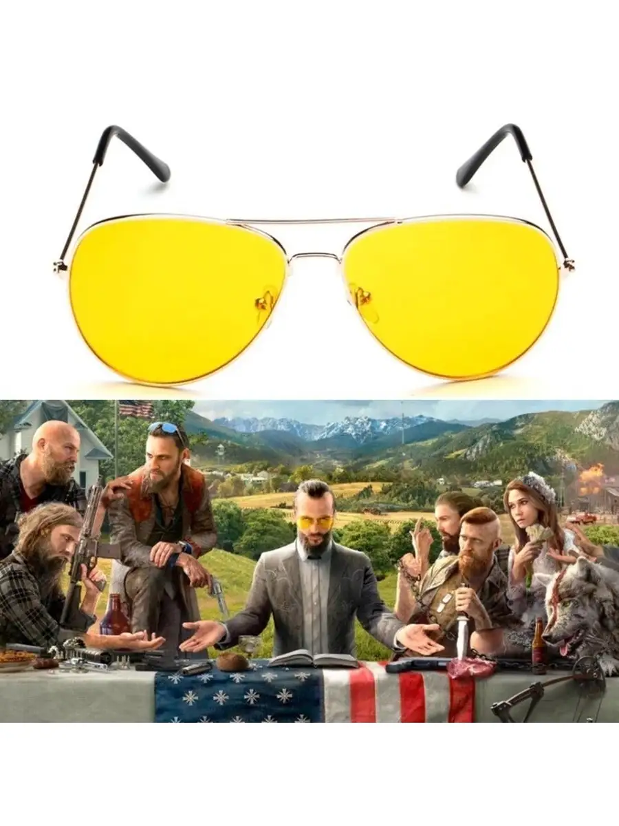 Солнцезащитные очки Иосифа Сида из игры Far cry 5 GameMerch 75659605 купить  за 1 153 ₽ в интернет-магазине Wildberries