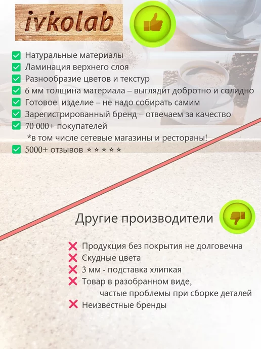 ivkolab Салфетница мини, коричневый, фото 5