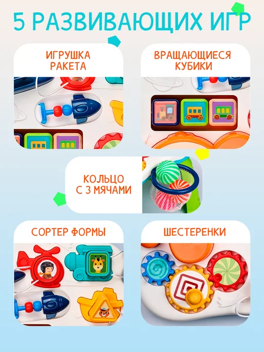 UniTrain Ходунки каталка для малышей, синий, фото 6