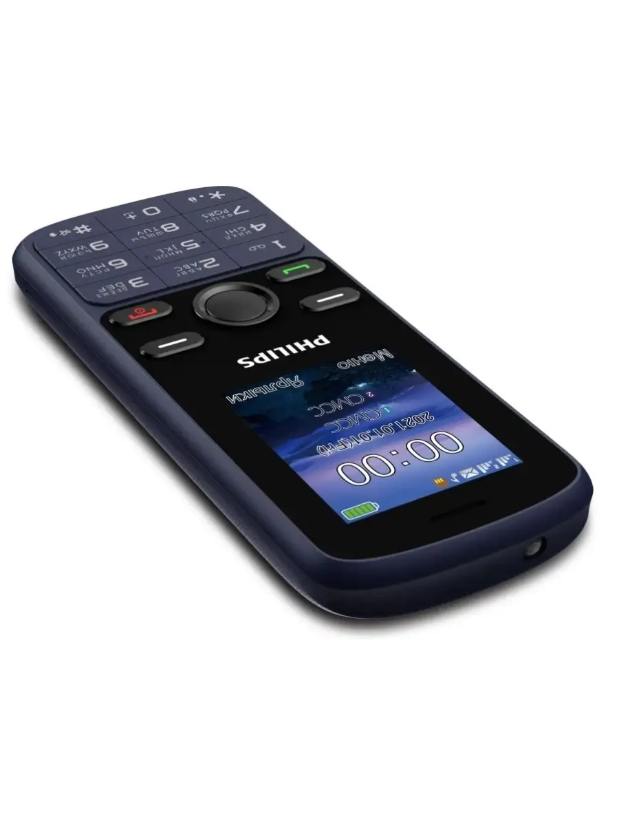 Мобильный телефон Philips Xenium E111 синий Philips 75753292 купить в  интернет-магазине Wildberries