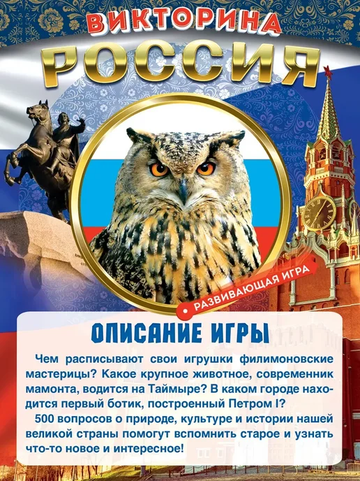 Умные игры Настольная игра для детей викторина Россия, голубой, фото 3