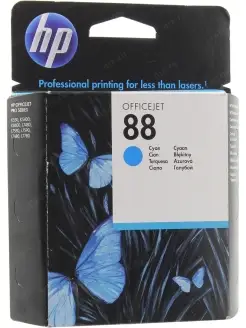 HP 88 Cyan голубой C9386AE Hewlett-Packard 75786613 купить за 724 ₽ в интернет-магазине Wildberries