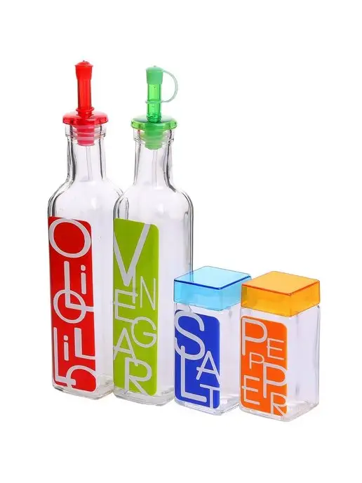Бутылки для масла с дозатором стеклянные набор - фото 6