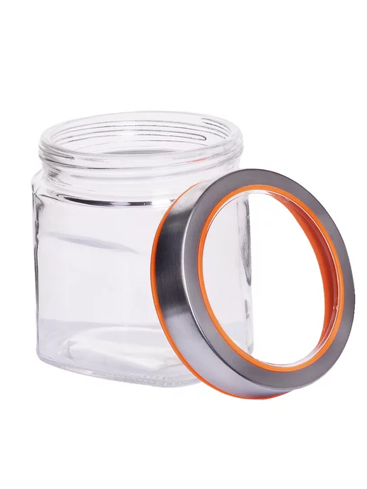 Банки для сыпучих продуктов стекло с крышкой набор 3 шт. - фото 11