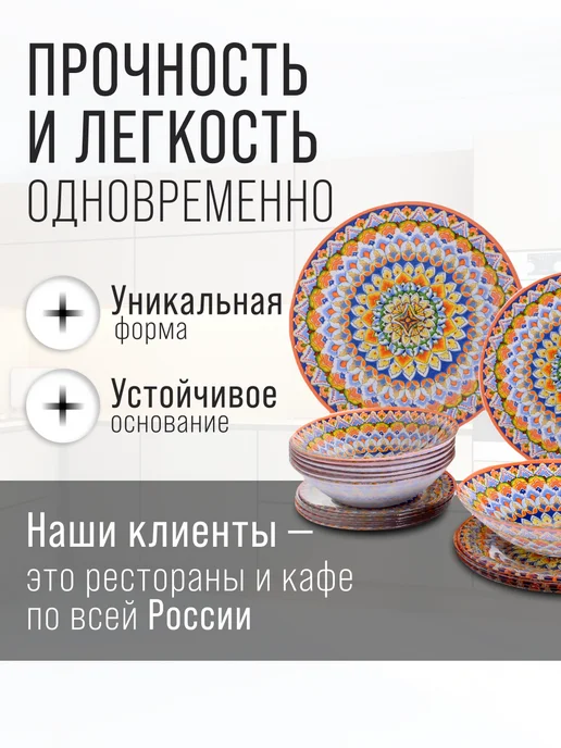 Тарелки набор посуды столовой на 6 персон - фото 3