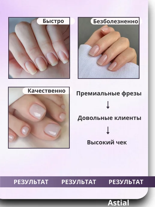 Astial Фрезы для маникюра и педикюра Пламя, 806.104.243.524.018, 10 шт, фото 6