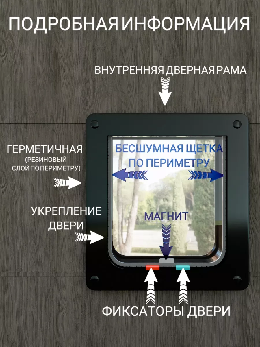 Дверца для животных кошек и собак котоход тоннель в дверь Dor&Cat 76034412  купить в интернет-магазине Wildberries