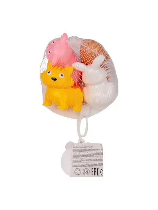 S+S Toys Игрушка для ванной пищалка-животные 4 шт, 4 шт, фото 3
