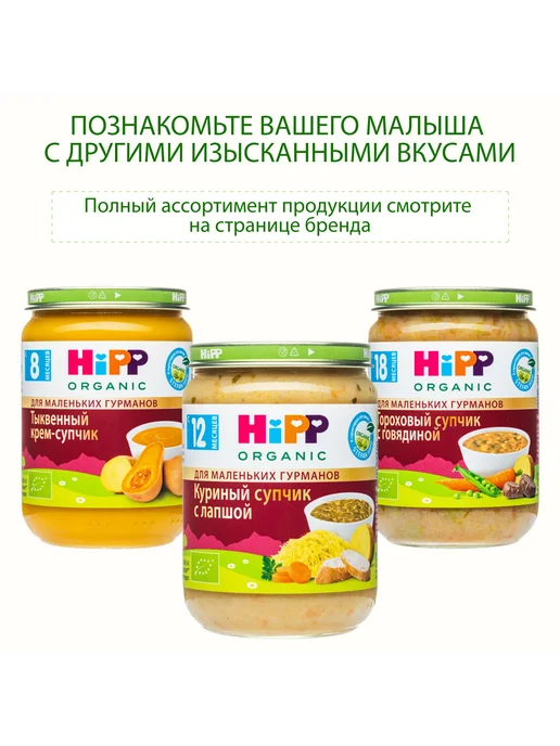 Hipp "Суп а-ля Минестроне", с кусочками, с 12 мес, 6х190г, 190 г, фото 7
