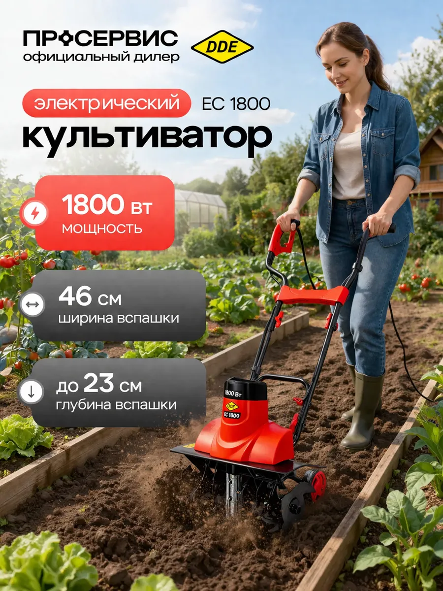 Культиватор электрический для грядок EC1800