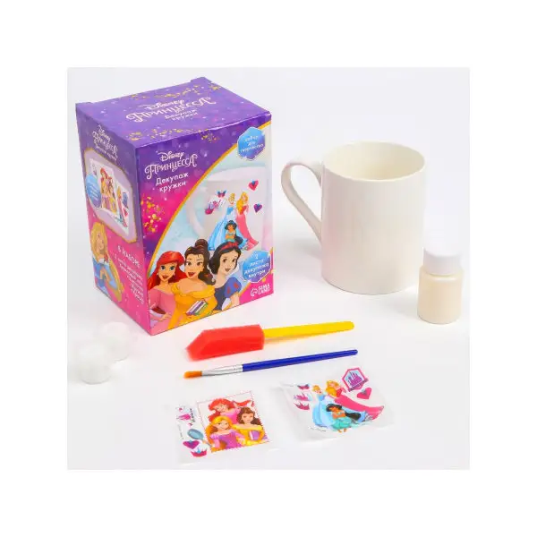 Набор Кружка для декупажа, сделай сам Принцессы Дисней