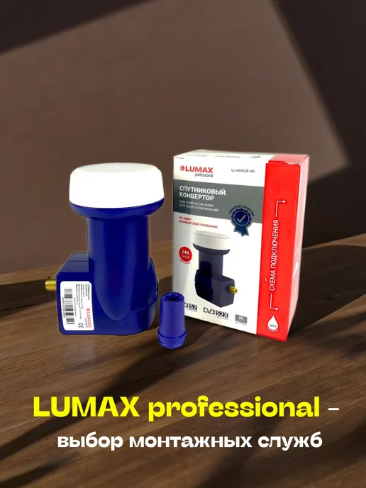 Lumax Конвертер спутниковый для Триколор ТВ, НТВ плюс 1телевизор, синий, фото 5