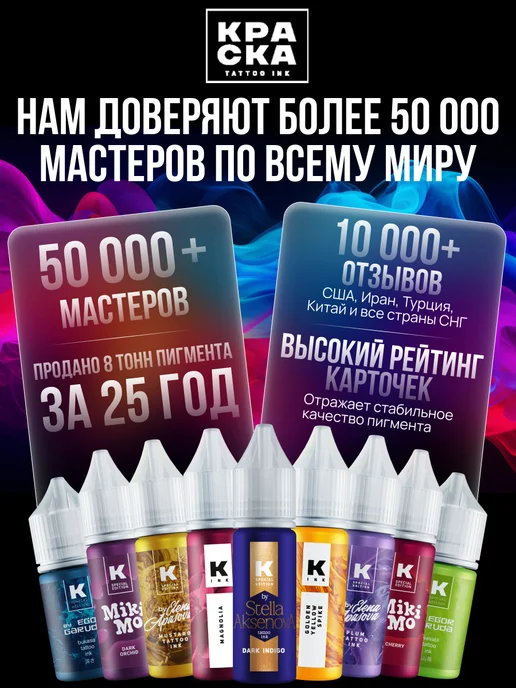 Краска tattoo ink Краска пигмент для тату Галактика 15 мл, 15 мл, фото 4