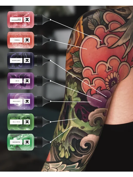 Краска tattoo ink Краска пигмент для тату Галактика 15 мл, 15 мл, фото 6
