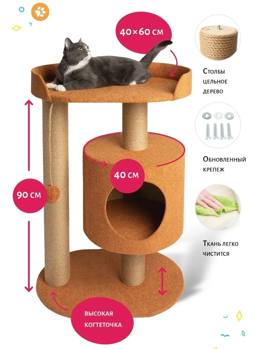 Какие породы котов считаются крупными, и почему им нужна особая мебель?