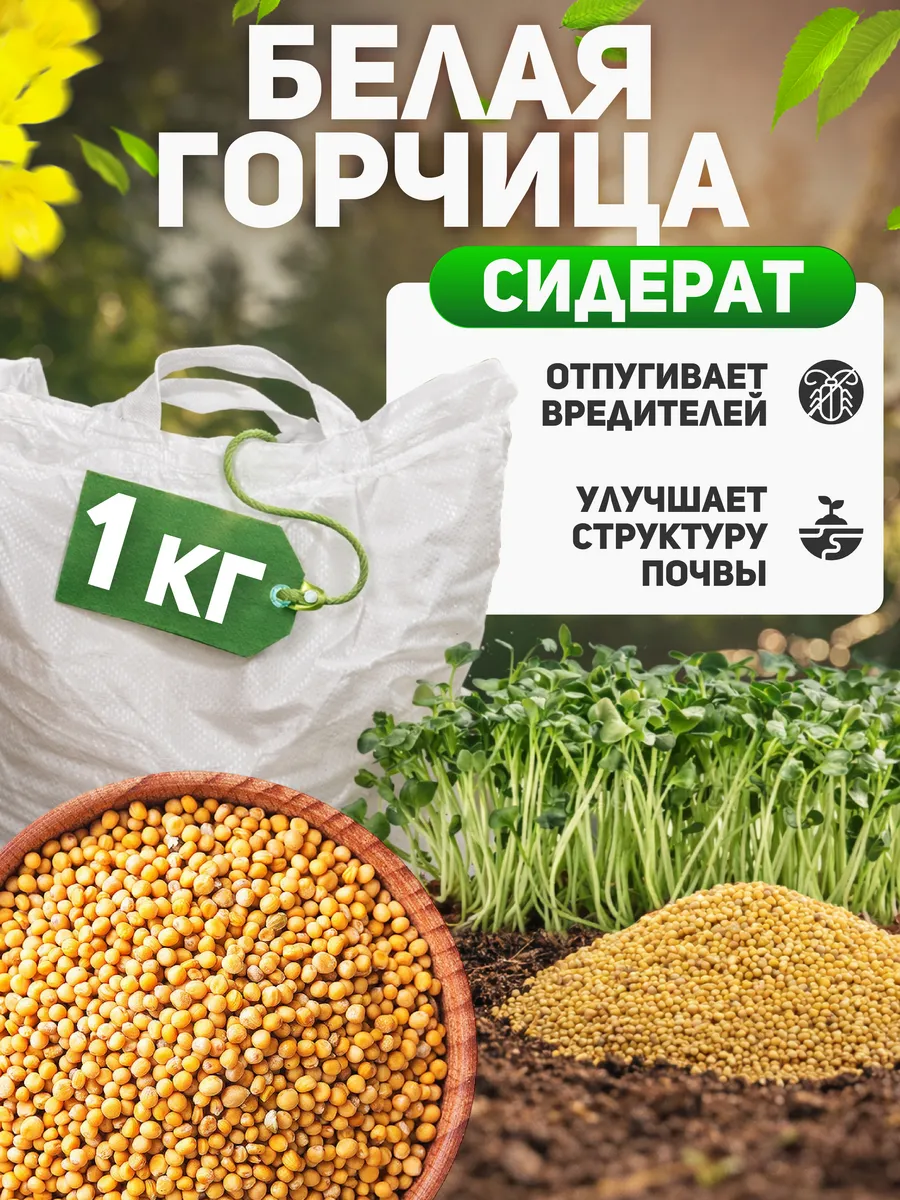 горчица белая семена сидерат 1 кг