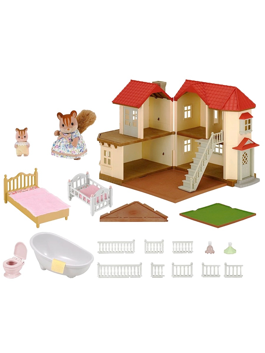 Игровой набор Sylvanian Families Большой дом со светом, подарочный набор Е,  new 5058 Sylvanian Families 76276480 купить в интернет-магазине Wildberries