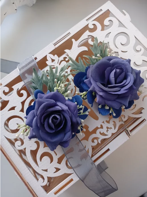 Wedding by Gulya Бутоньерка+ браслет свадебный, вариант, фото 4