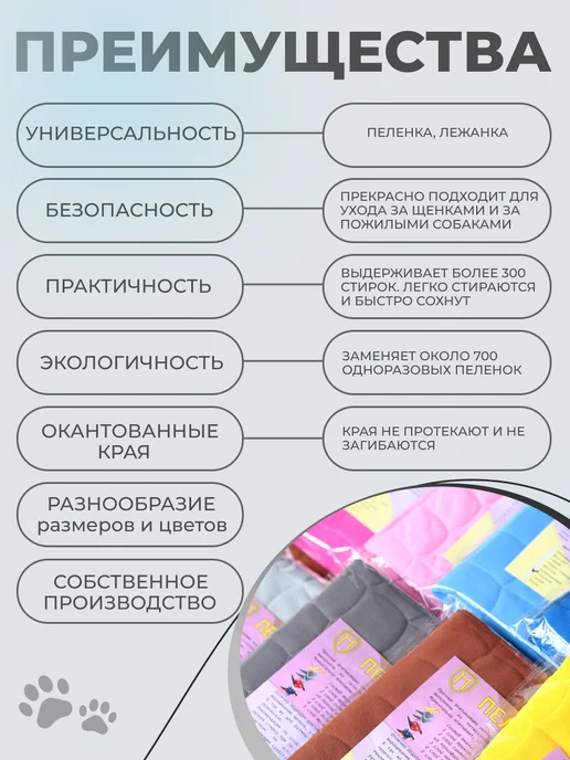 Пелёнка Многоразовые пеленки для собак и животных 140х100 см фуксия, 140x100 см, фото 2